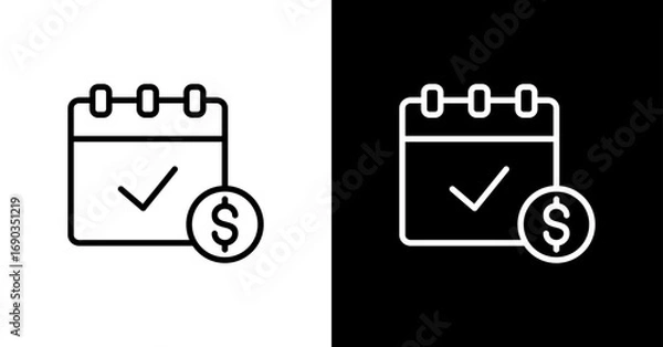 Obraz Paid Time Off White Icon Set