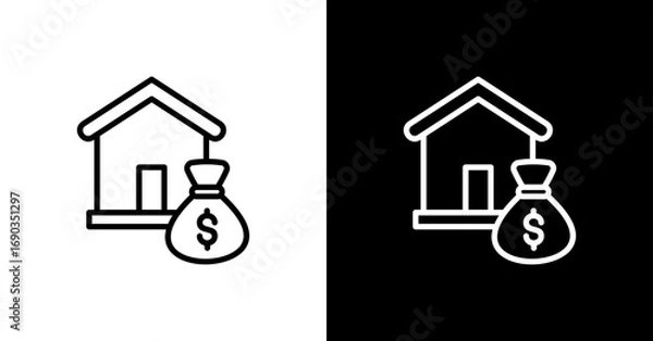 Obraz Home Expense White Icon Set