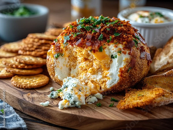 Fototapeta Cheeseball on a plate
