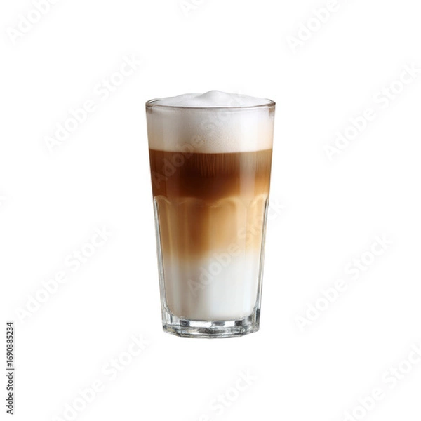 Obraz Layered Latte Macchiato in a Glass