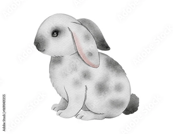 Fototapeta Rabbit Side View  Vector