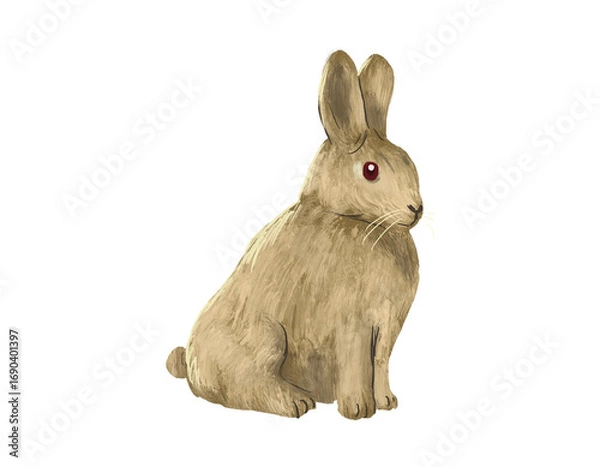 Fototapeta rabbit isolated on white