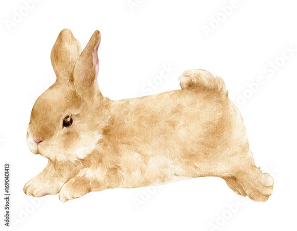 Fototapeta Rabbit Side View Vector
