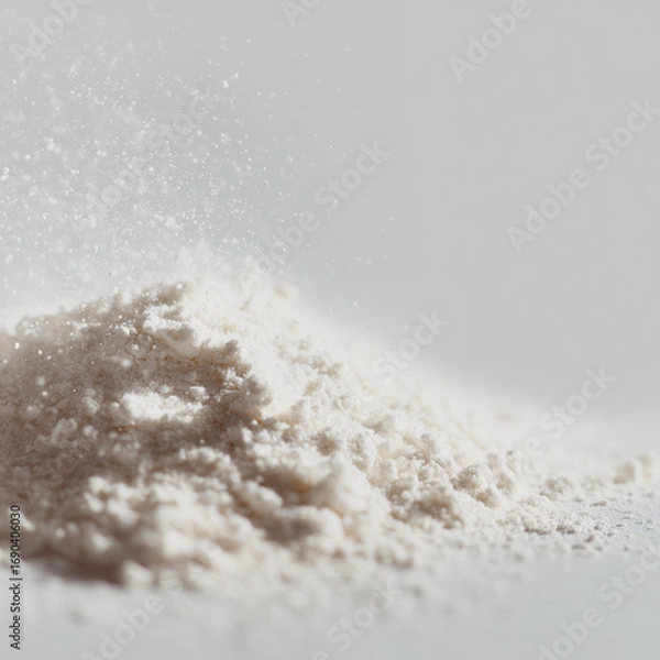 Fototapeta Flour on white background 