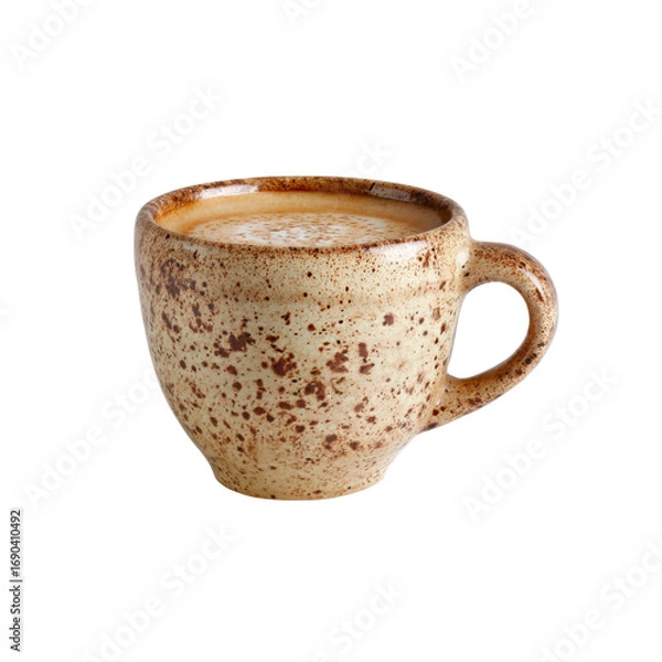 Fototapeta Aromatic Coffee in a Rustic Ceramic Cup