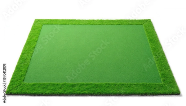 Obraz Green grass background with rectangular shape for design uses  
