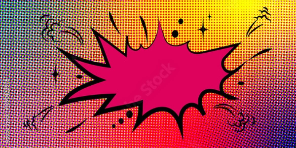 Fototapeta Vibrant Multicolor Halftone Background in Pop Art Style