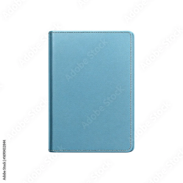 Obraz Light Blue Leather Notebook Mockup - Blank Cover for Design Presentation