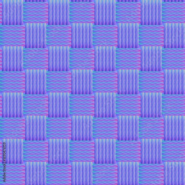 Obraz The background of the knit material. 
Normal map texture. 
And complete seamless pattern.
