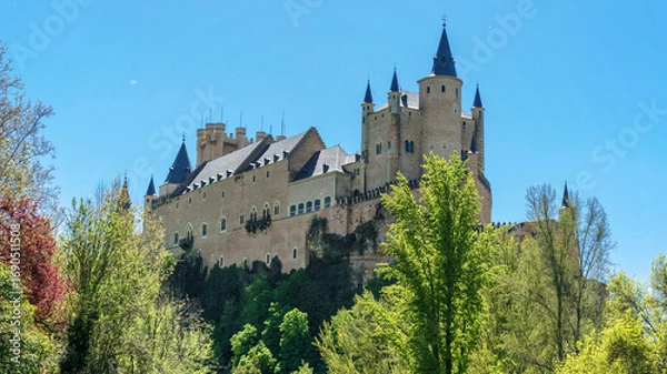 Obraz Vista del alcalzar de Segovia desde el mirador