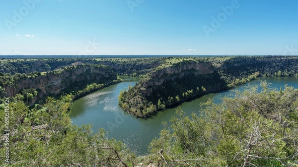 Obraz Vistas desde el mirador de la ermita de san frutos en las hoces del reio duraton