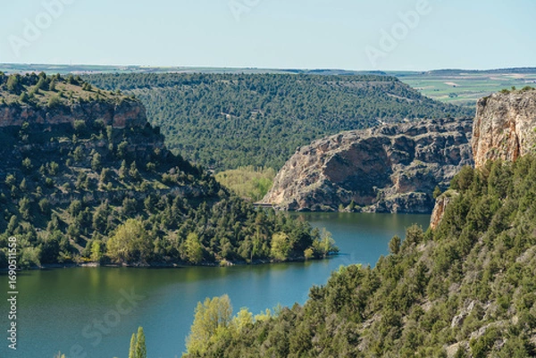 Obraz Vistas desde el mirador de la ermita de san frutos en las hoces del reio duraton