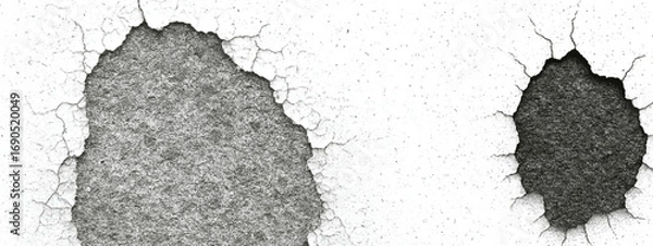 Obraz Black paint drips and splatter marks on abstract surface