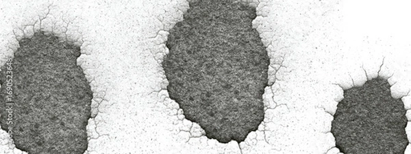 Obraz Organic ink blot texture with grainy black splatter design