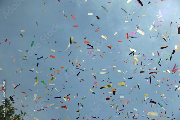 Fototapeta Tickertape released at an event