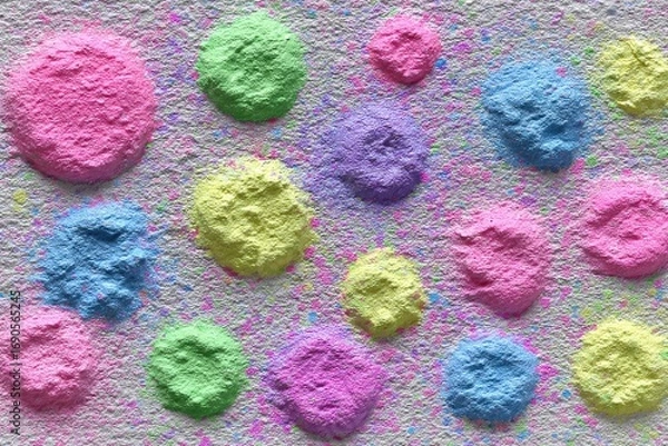 Fototapeta Abstract textured background with colorful, irregular, rounded shapes