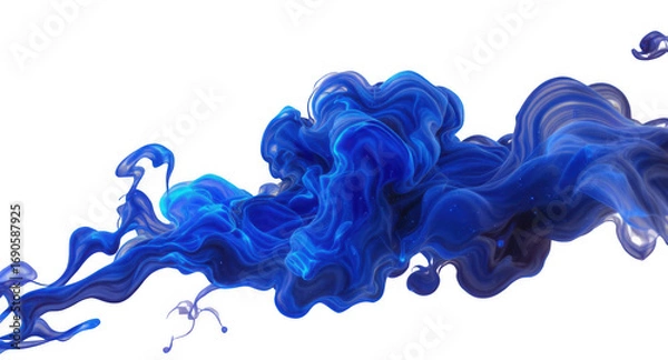 Fototapeta Flowing blue smoke effect offers a stunning visual for creative projects and abstract designs