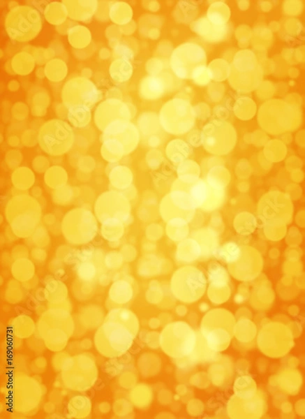 Fototapeta Yellow golden bokeh texture blurred. abstract background. Vintage confetti empty texture.