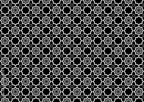 Fototapeta seamless abstract pattern with geometric islamic star