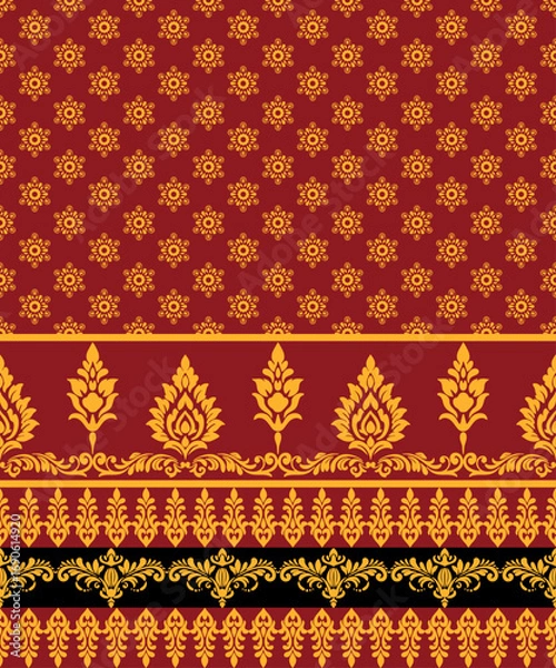 Fototapeta seamless floral pattern