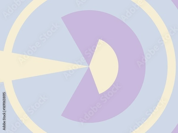 Obraz Pastel geometric shapes create a soft and modern abstract design.