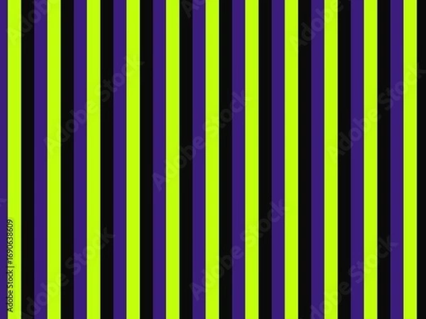 Obraz Vertical stripes pattern in neon green, purple, and black.