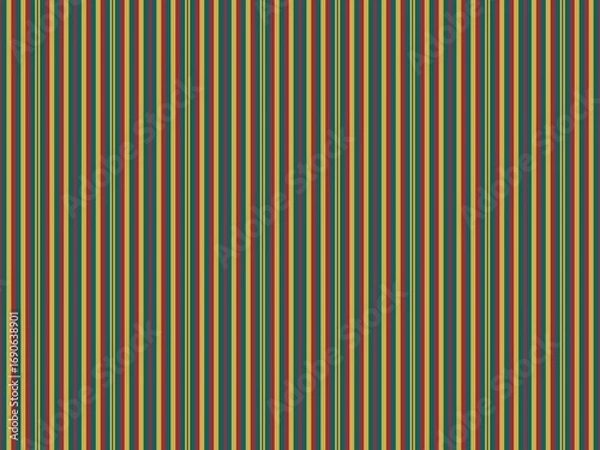 Obraz Vertical stripes pattern in green, gold, and red hues.