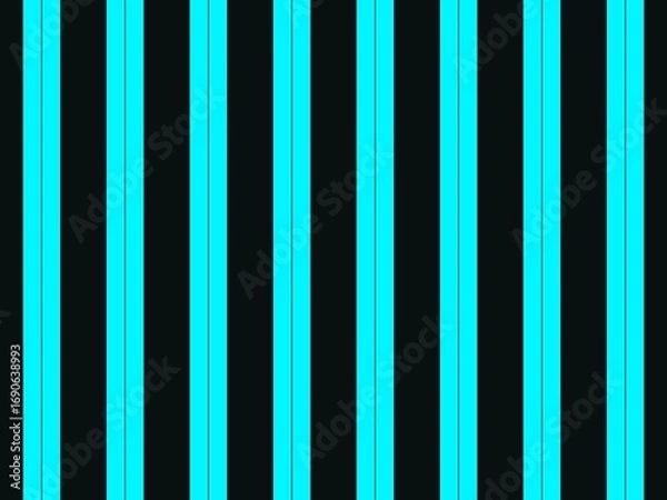 Obraz Vertical stripes pattern in cyan and black.
