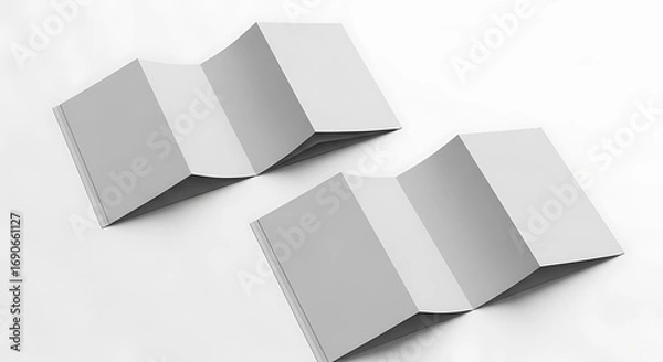 Fototapeta Folded Paper Sheets, Minimalist Design.
