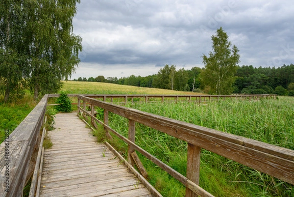 Fototapeta Educational trail in Piecki. Masurian Lake District. Poland