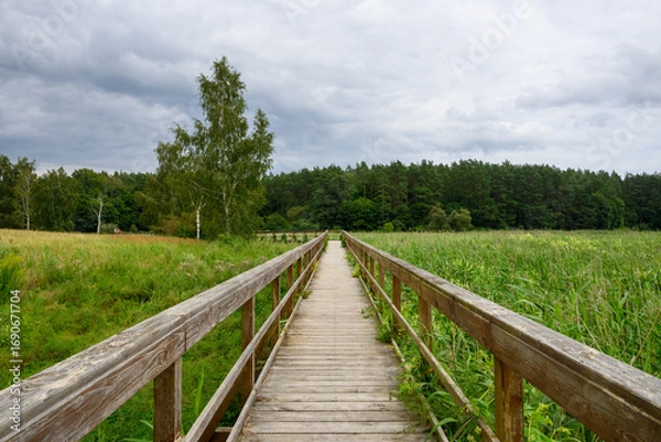 Fototapeta Educational trail in Piecki. Masurian Lake District. Poland