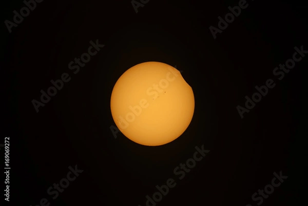 Fototapeta Partial Solar Eclipse in North Carolina, Aug 21, 2017