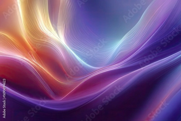Obraz Abstract swirling lines of vibrant color