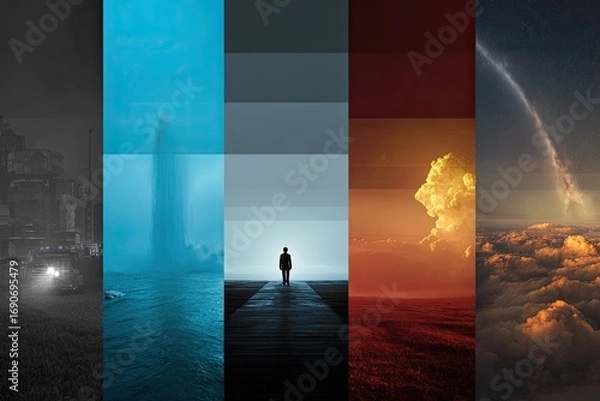 Obraz A collection of diverse landscapes