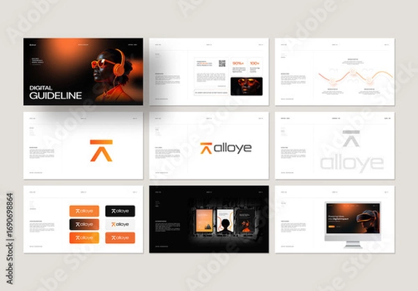 Fototapeta Modern & Digital Brand Guidelines Presentation Template