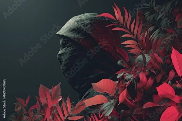 Obraz Hidden figure amongst vibrant foliage