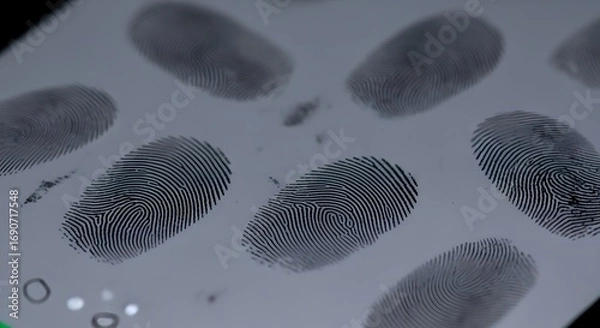 Obraz Fingerprint Collection on Surface