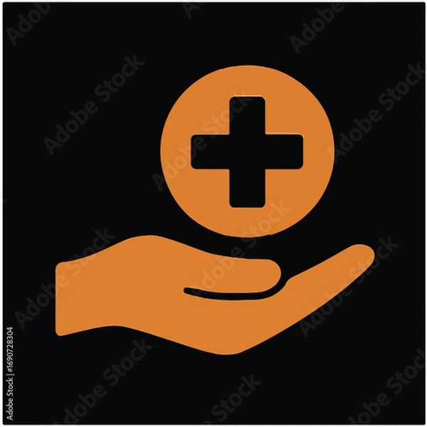 Obraz Minimalist Healthcare Icon – Hand Holding Medical Cross Symbol

Modern Line Art of Medical Support and Protection

Healthcare Assistance Symbol – Orange Hand and Cross on Black Background

Flat Vector