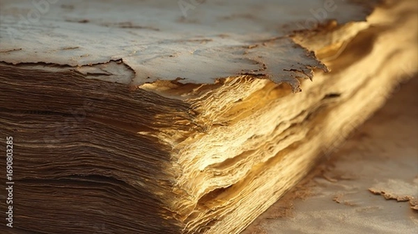 Fototapeta Ancient Book Pages Texture: Grunge Paper Background