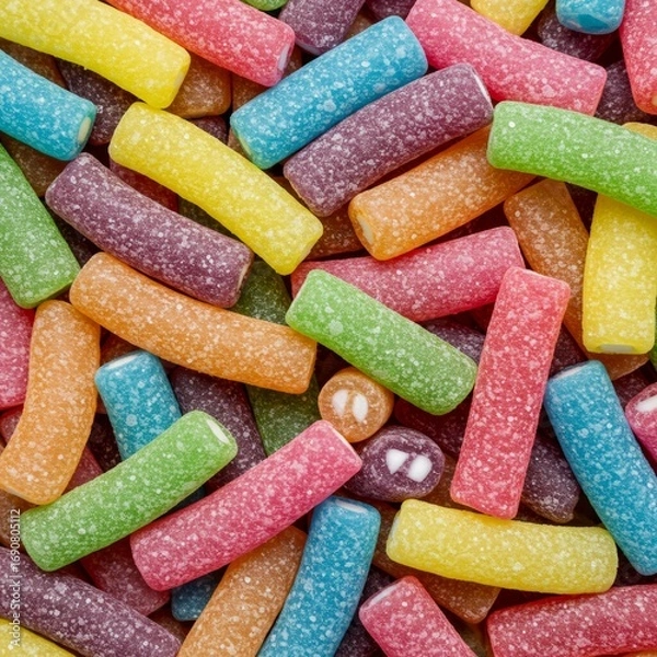 Fototapeta Colorful Sugared Candies in a Heap
