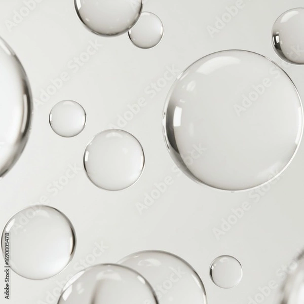 Fototapeta Transparent Spheres on a Neutral Surface