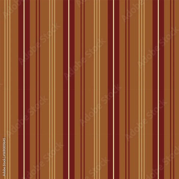 Fototapeta Seamless striped pattern in brown.Autumn, fall stripes seamless pattern.Vertical lines abstract repeat pattern vector illustration background wallpaper for fabric and prints.