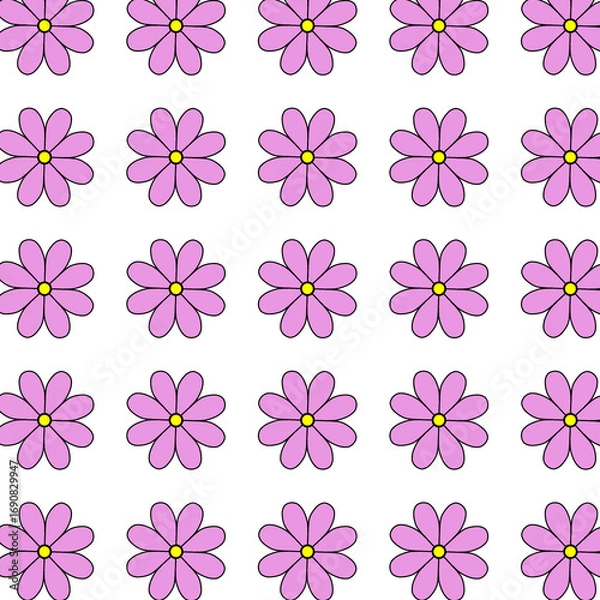 Obraz Fabric pattern: pink floral pattern