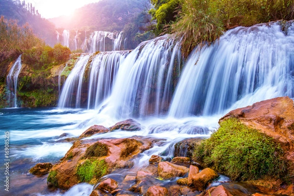 Fototapeta Jiulong waterfall in Luoping, China.