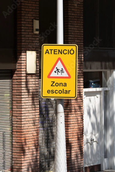 Obraz Attention school zone sign