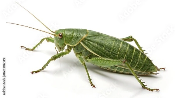 Fototapeta grasshopper on white background