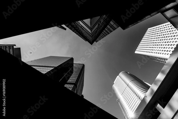 Obraz Hong Kong Architektura Czarno-biała