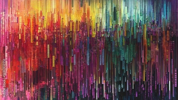 Fototapeta Abstract colorful vertical stripes background