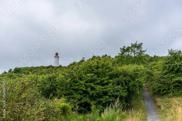 Fototapeta Der Leuchttum von Hiddensee in der Ferne