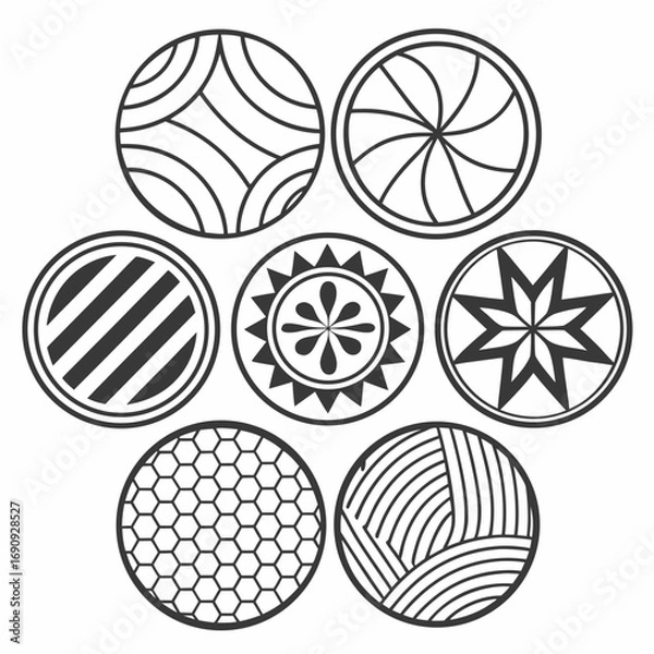Fototapeta set of abstract spheres